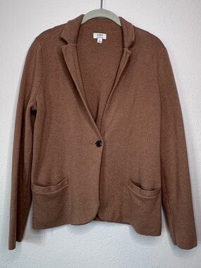 J. CREW Factory School boy Sweater Blazer, Heather Acorn, Size Medium
